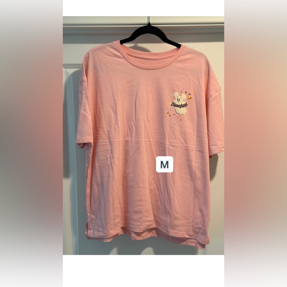 Disney Parks Disneyland Resort Ghost Mickey & Minnie Halloween Pink T-Shirt M